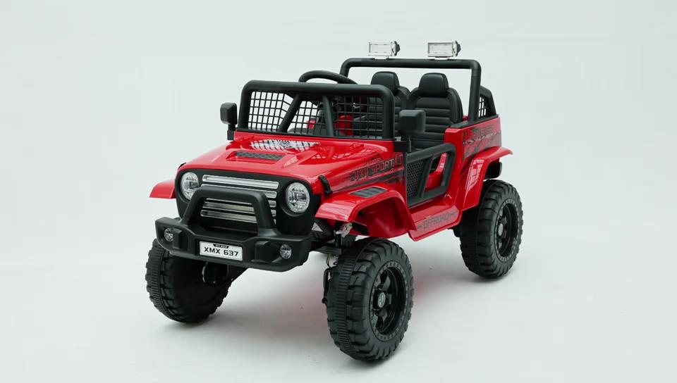 BLISSRIDE 24V Ride On Jeep, Kids 2 Seater Ride On Car Truck w/4WD Motor, Remote Control, 3 Speed, Bluetooth Music, Spring Suspension, LED Light, Kids Electric Car Power Wheels Gift for Boys, Girls - Gray