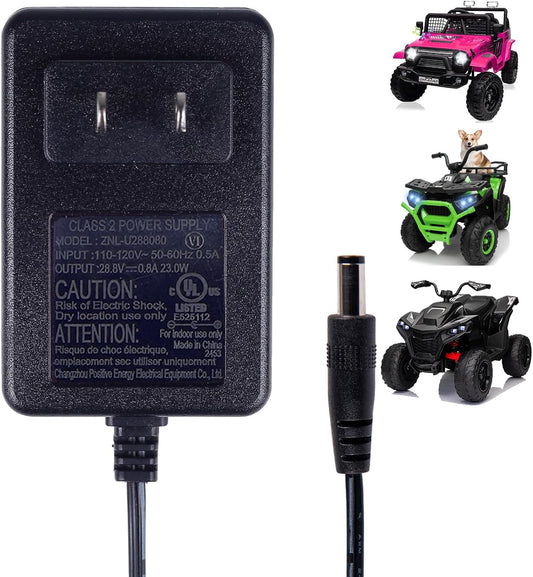 24V Charger for Kids Ride On Toys, 24 Volt Replacement Battery Charger Ride-Ons Accessories for 24V Ride on Car ATV Quad